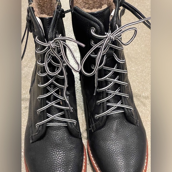 Kensie Boots Weslie Black Lace Up Combat Booties - Picture 6 of 13